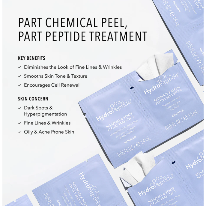 HydroPeptide Resurface & Repair Peptide Pads 30 gab