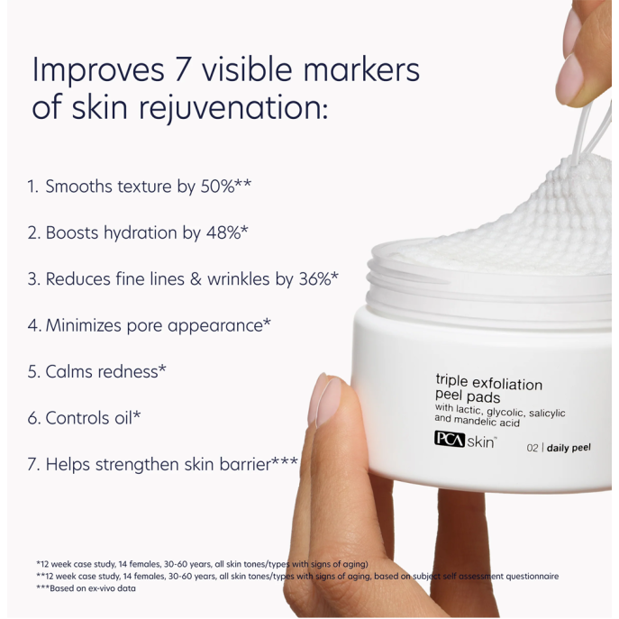 PCA Skin Triple Exfoliation Peel Pads 30pads