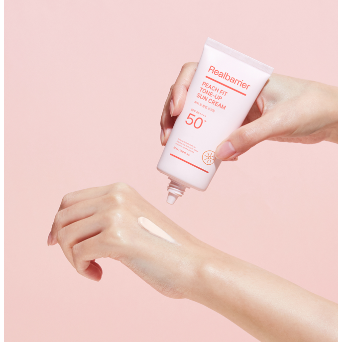 Real Barrier Peach Fit Tone-Up Sun Cream SPF 50+ 50ml