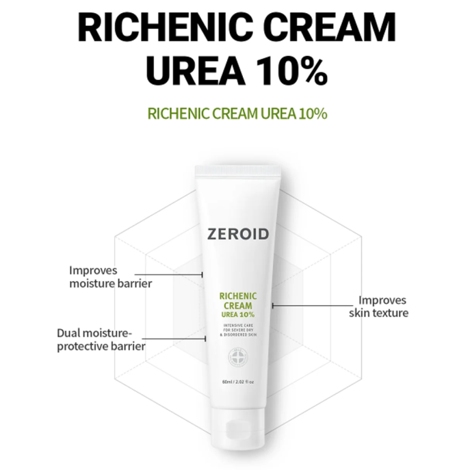 Zeroid Richenic Cream Urea 10% 60ml